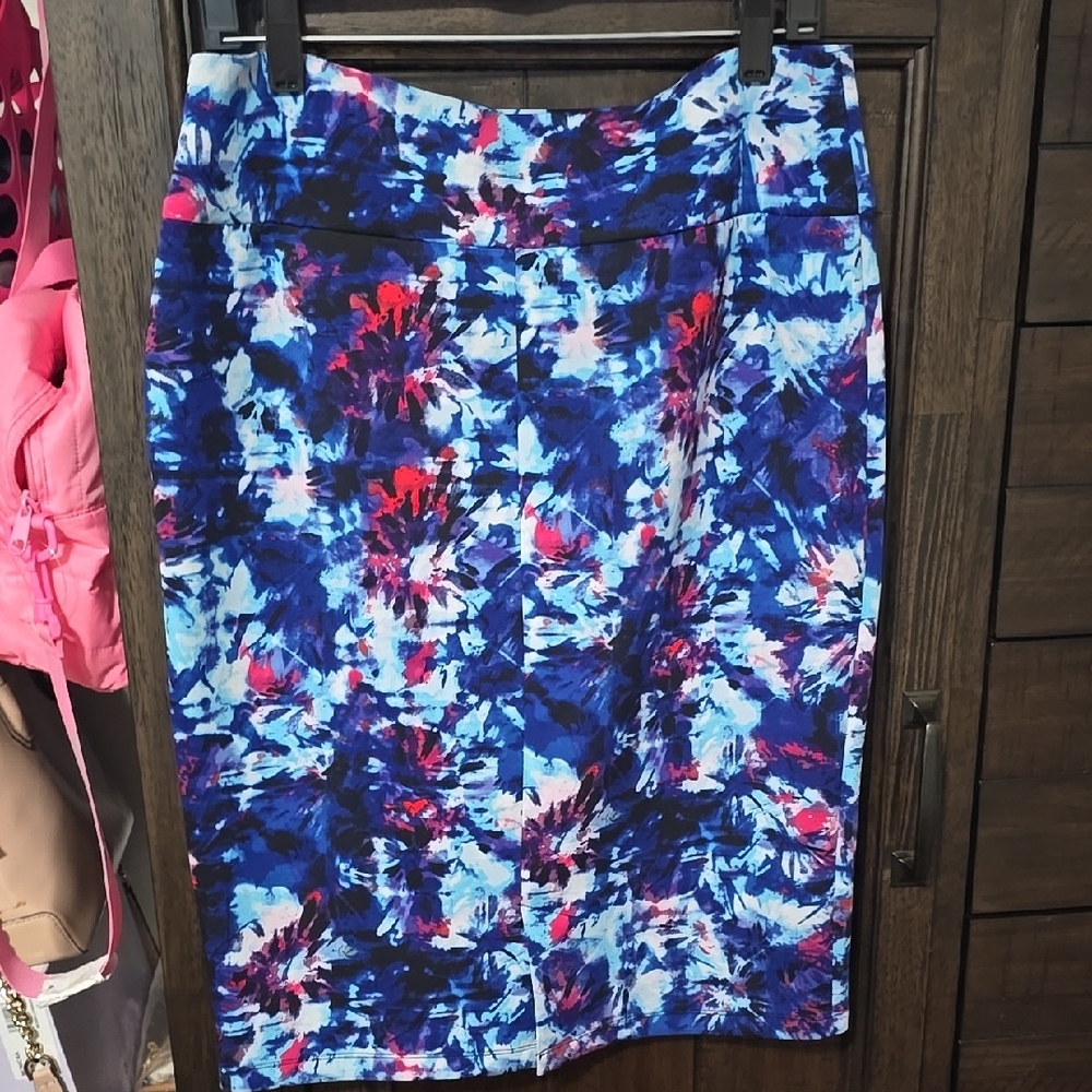 Floral Blue and Pink Women's Skirt